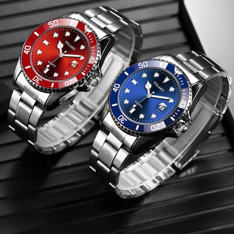 Yolako Mannen Roestvrij Staal Zakelijke Horloges Luxe Mannelijke Sport Horloge Quartz Klok Relogio Masculino Hot Koop Relojes Hombre 2020