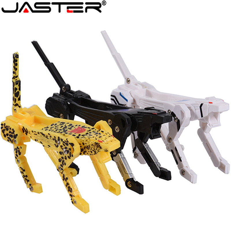 JASTER-disco U de 32g con personaje de dibujos animados, robot de transformación de 16g, regalo, 64G