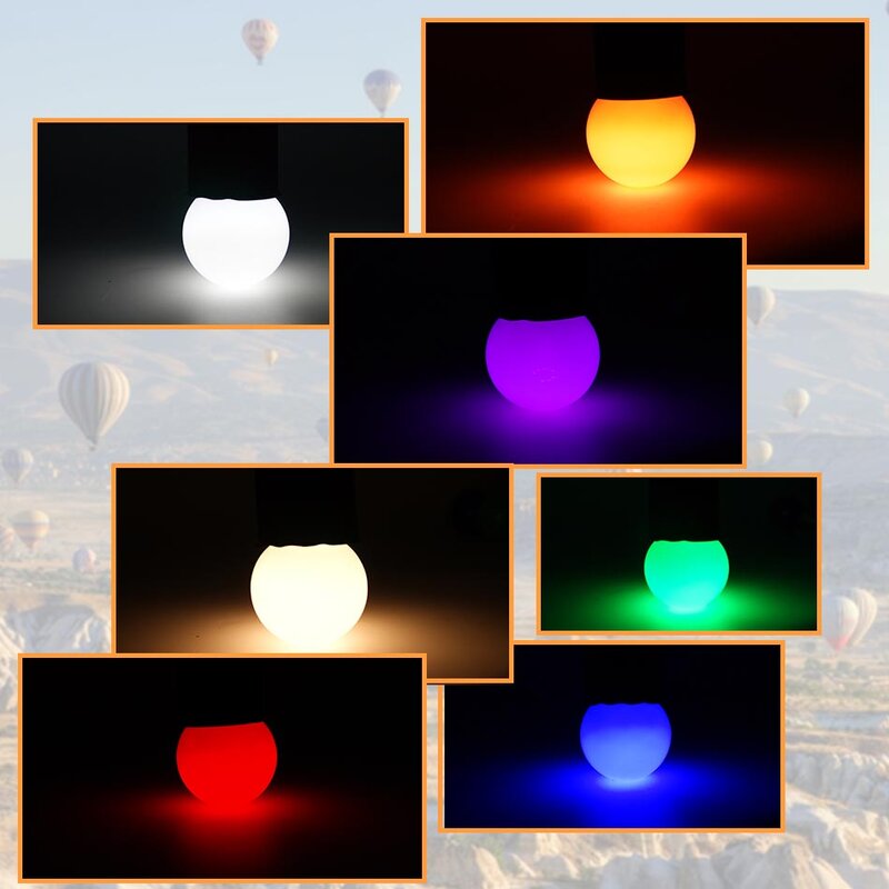 6 Pcs/lot 220V E27 LED Berwarna-warni Dunia Bohlam 2W Lampu Hemat Energi untuk Pesta Liburan Dekorasi Bombillas 7 warna Led Lampu Dekorasi