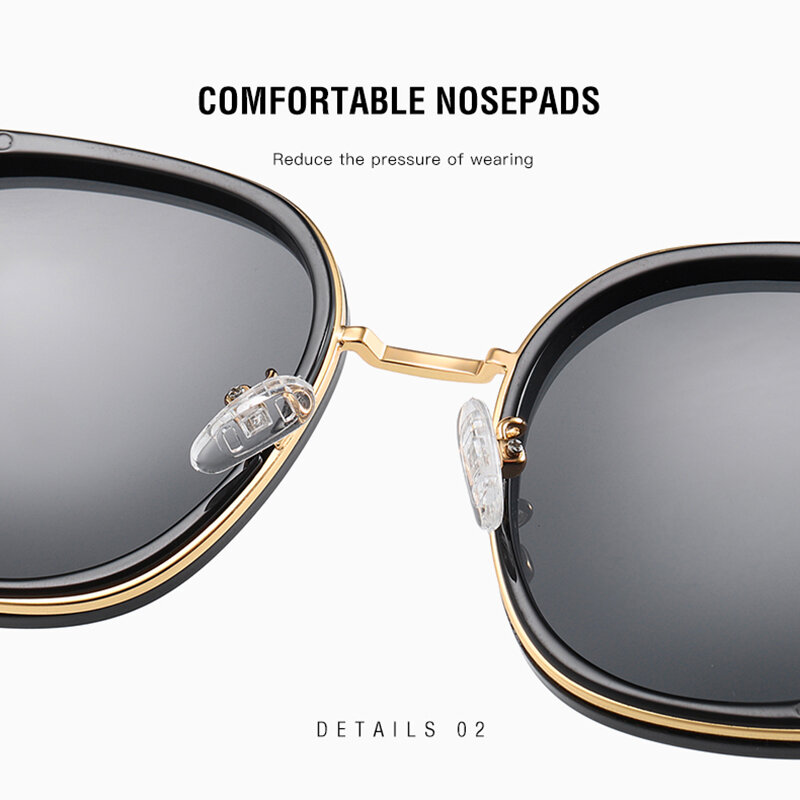 Jifanpaul nova marca de moda praça polarizado óculos de sol feminino clássico óculos de sol para mulher pesca condução do vintage