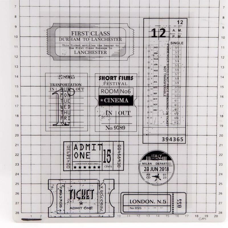 1 Buah Tanda POS Tiket Antik Stempel Bening Segel Silikon untuk Pembuatan Album DIY Cap Foto Baru Scrapbooking Cap Dekoratif G8O1