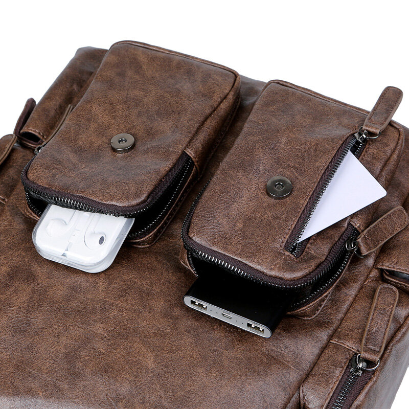 YILIAN Retro men's laptop backpack Fashion Usb charging backpack large capacity business travel backpack