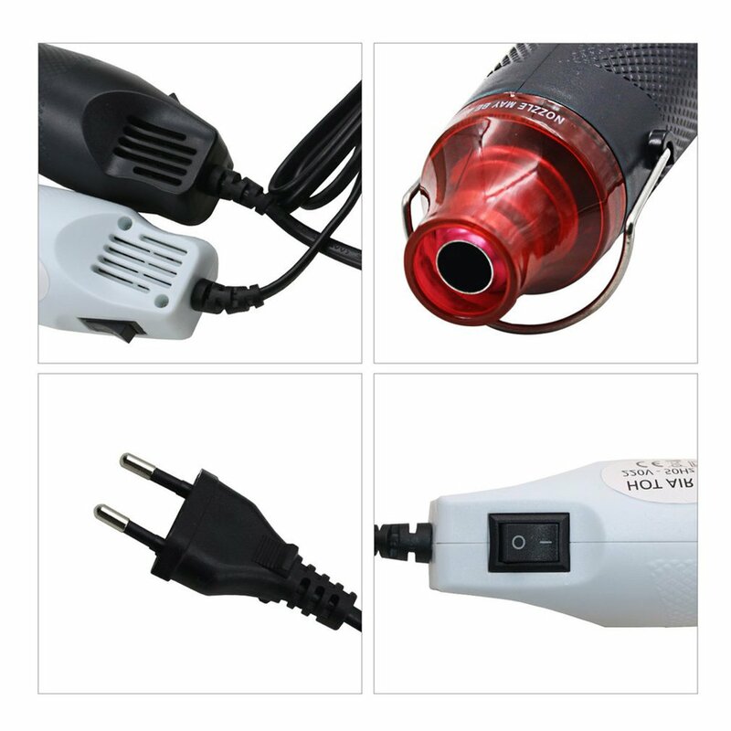 220V DIY Using Heat Gun Electric Power Tool 300W Hot Air Temperature Gun With Supporting Seat Shrink Plastic DIY Tool Color