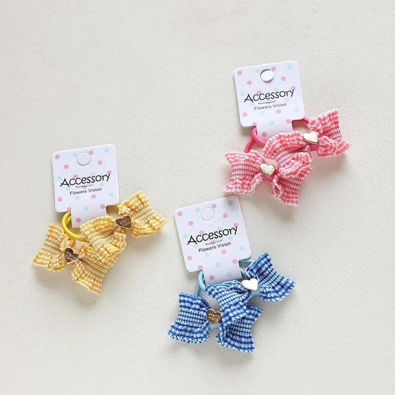 2 pezzi nuovo copricapo a strisce Bowknot principessa carino bambini fasce per capelli elastici per bambini corde per bambini accessori per ragazze copricapo per bambini
