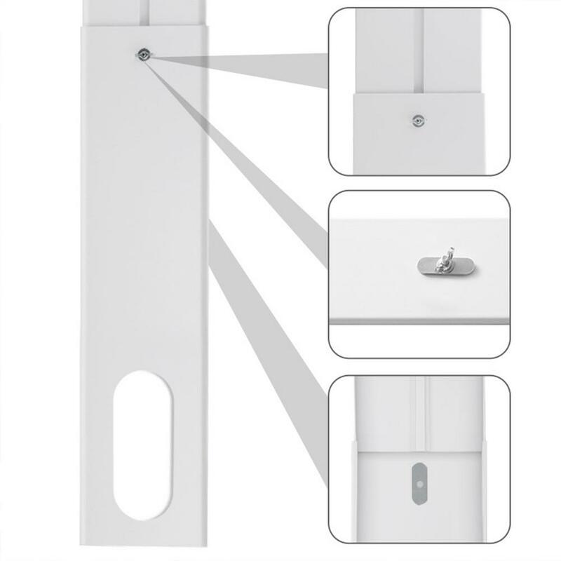 에어 컨디셔닝 창 씰링 플레이트 키트 조절 길이 67-220cm 슬라이드 플레이트 윈드 실드 어댑터 에어 컨디셔너 피팅