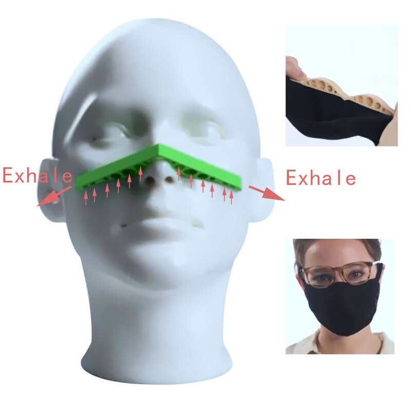 Masque facial en Silicone, pont nasal, augmente l'espace de respiration pour aider à respirer en douceur, Anti-buée, masque de lunettes pour la myopie # K