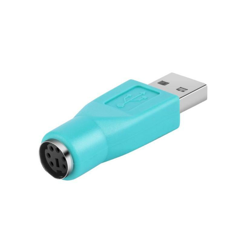 2szt USB 2.0 konwerter męski na żeński Adapter do PS2 komputer PC do klawiatury/myszy laptopa złącze USB na PS/2 Adapter
