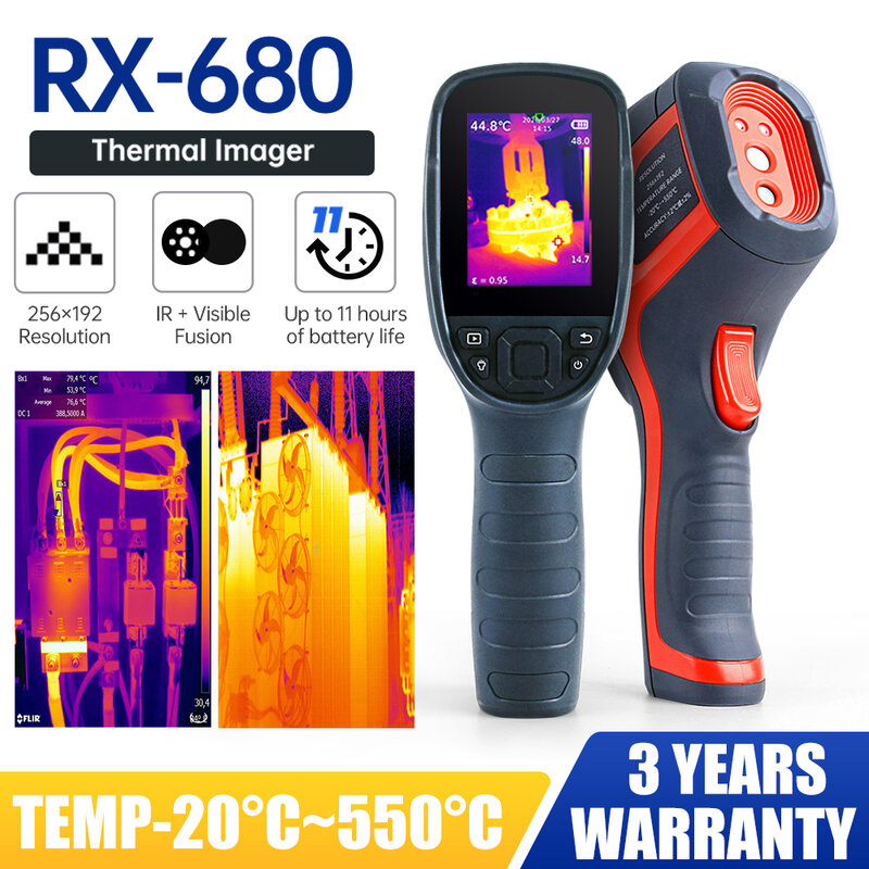 A-BF Infrared Thermal Imager Handheld Thermal Imaging Camera 49152 Pixels Industry Thermography HD Floor Wall Heating Pipe Test