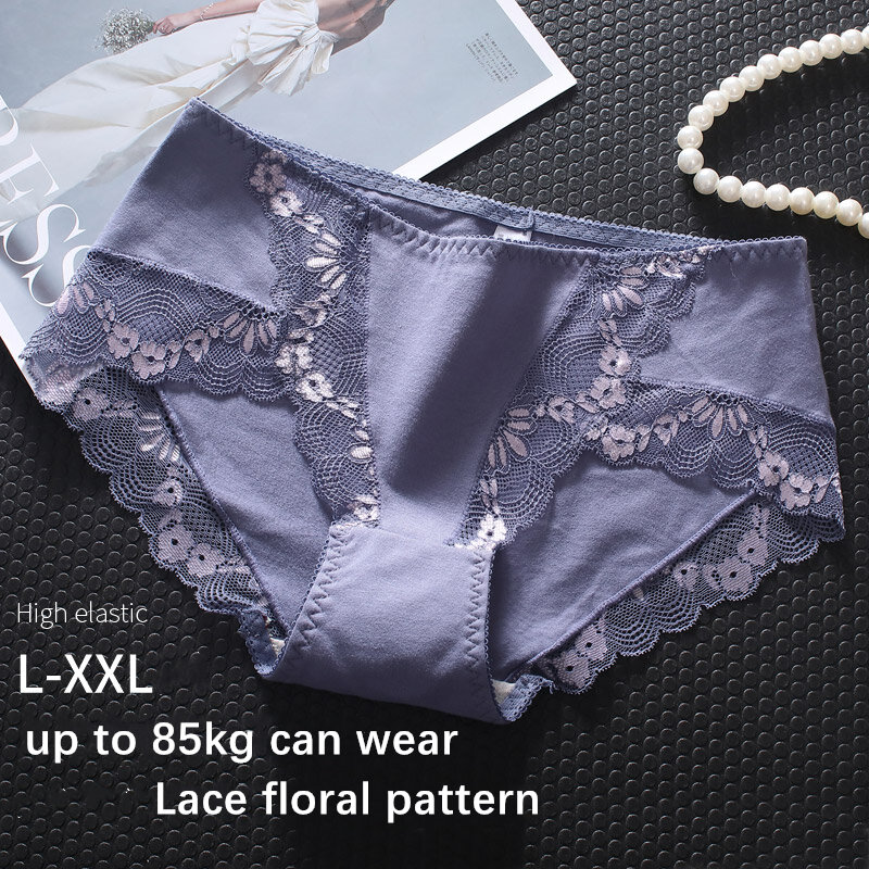 3PCS Sexy Lace Panties For Women Hollow Design Underwear Lingerie Pants for Female Ladies Briefs Underpants Plus Size Knickers
