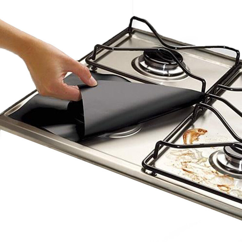 4 pçs fogão a gás protetor fogão capa forro limpo tapete almofada fogão a gás de cozinha fogão fogão protetor acessórios da cozinha