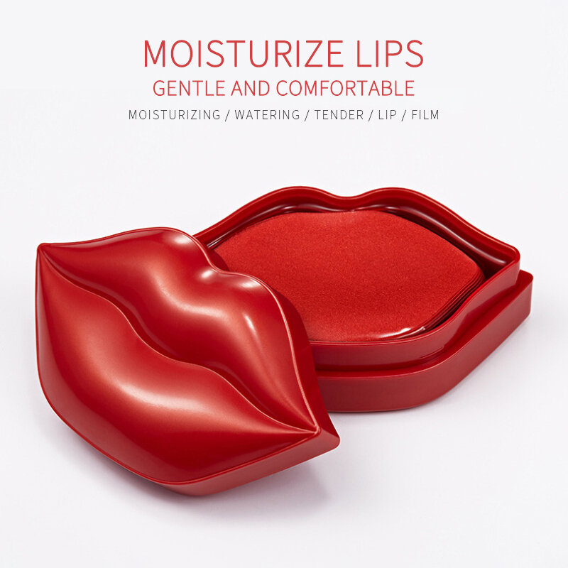 20pcs/ Set Lip Masks Moisturizing Anti-Drying Lightening Lip Lines Lip Care Beauty Hydrating Lips Skin Care Product TSLM1
