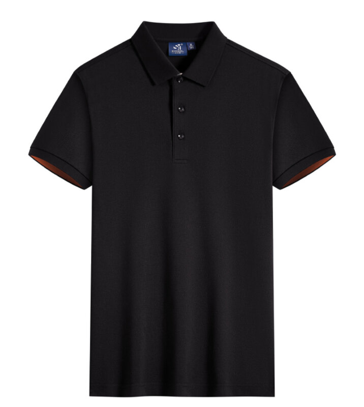 Camiseta de manga corta con solapa para hombre, ropa de trabajo transpirable y fresca, color sólido, verano, CCB31