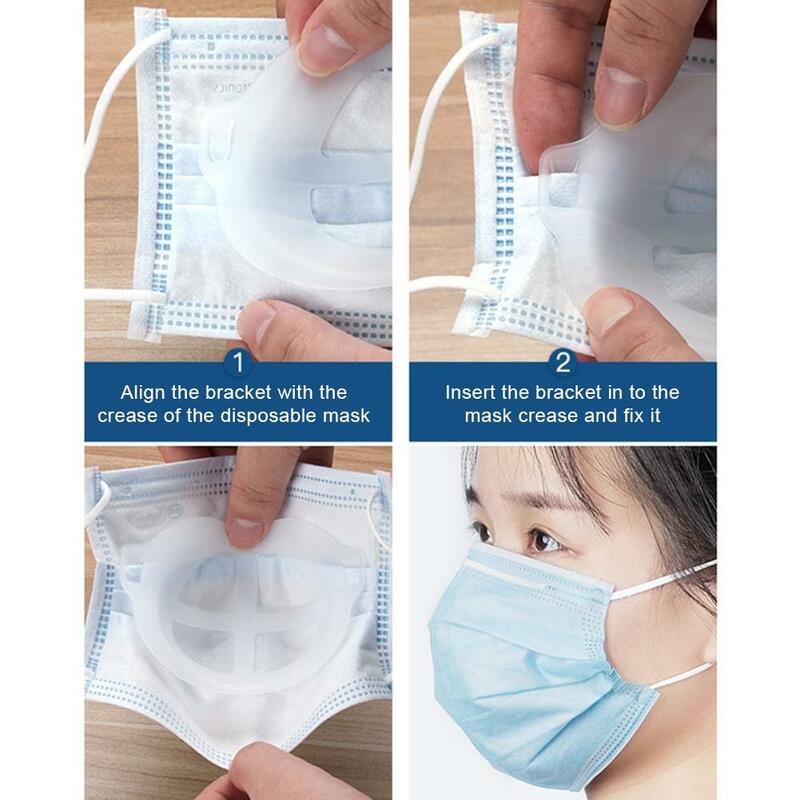 Soporte de protección para pintalabios transpirable, 10/5/3 Uds., aumento de espacio de respiración, protección para nariz, soporte para mascarilla 3D