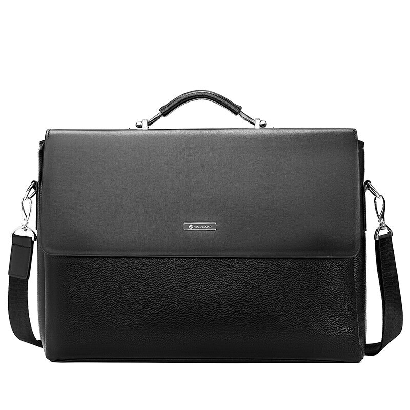 Weixier bolsa masculina de couro sintético, bolsa de mão de alta qualidade em microfibra, bolsa tote de ombro para laptop