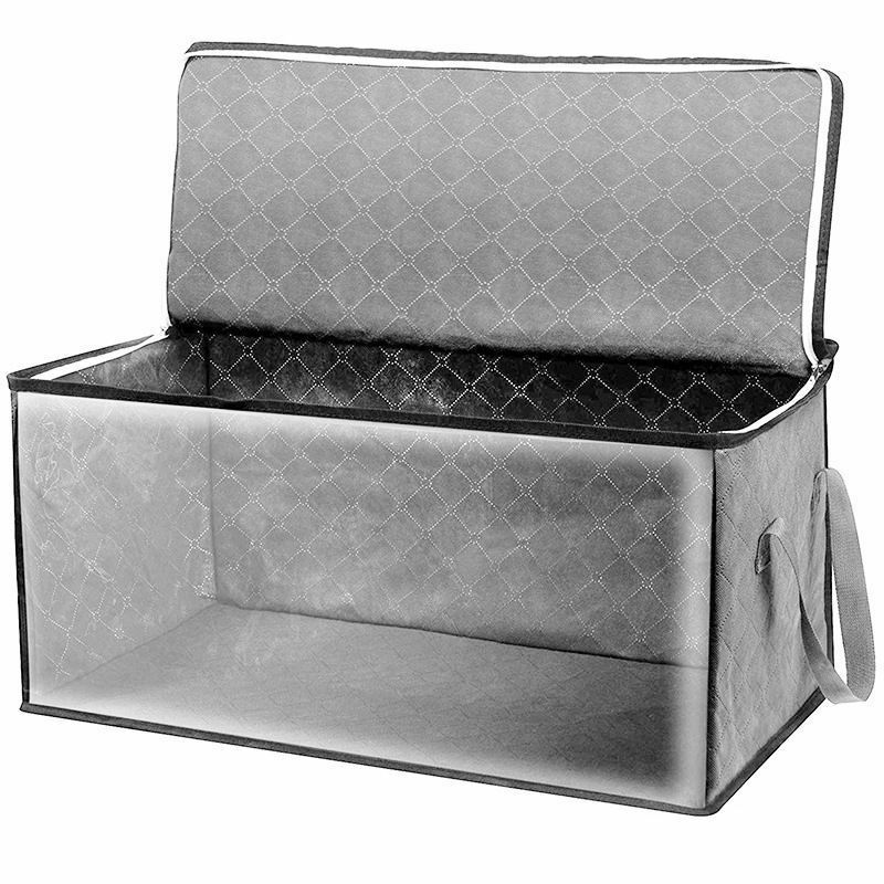 Large Capacity Storage Bag Folding Under Bed Blanket Clothes Quilt Dustproof Zipper Organize Portable Pillow Quilt