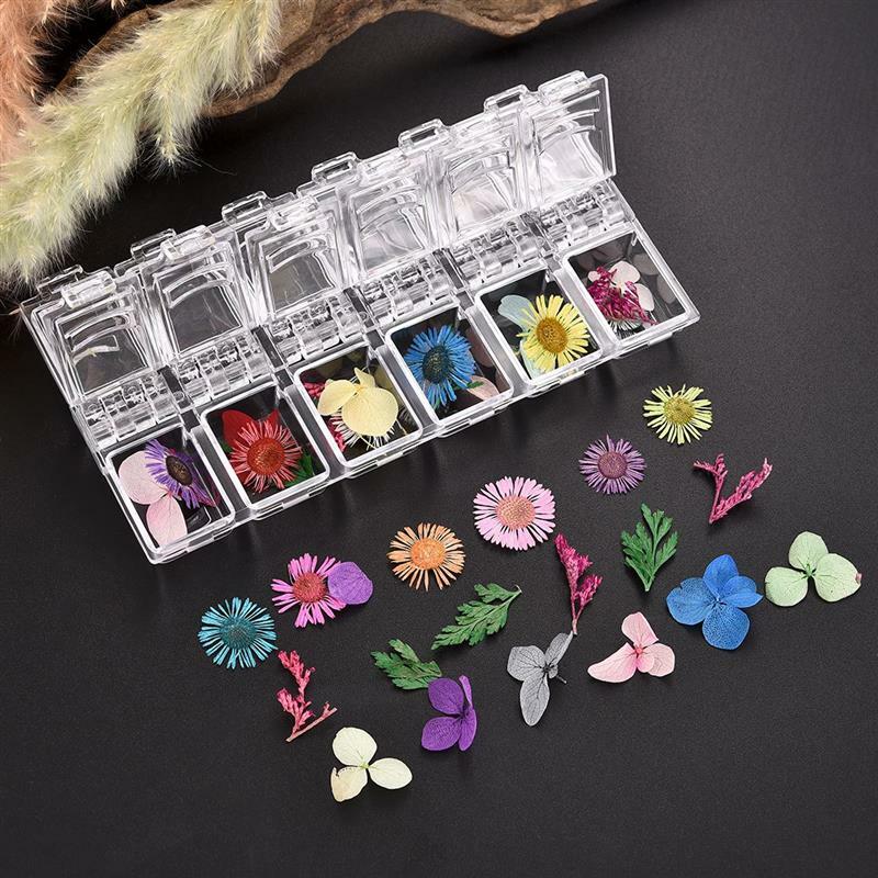 Abalorios de resina epoxi con forma de flores y plantas para fabricar joyas, accesorios para las uñas, artesanía, piezas prensadas y secadas, diseños personalizables