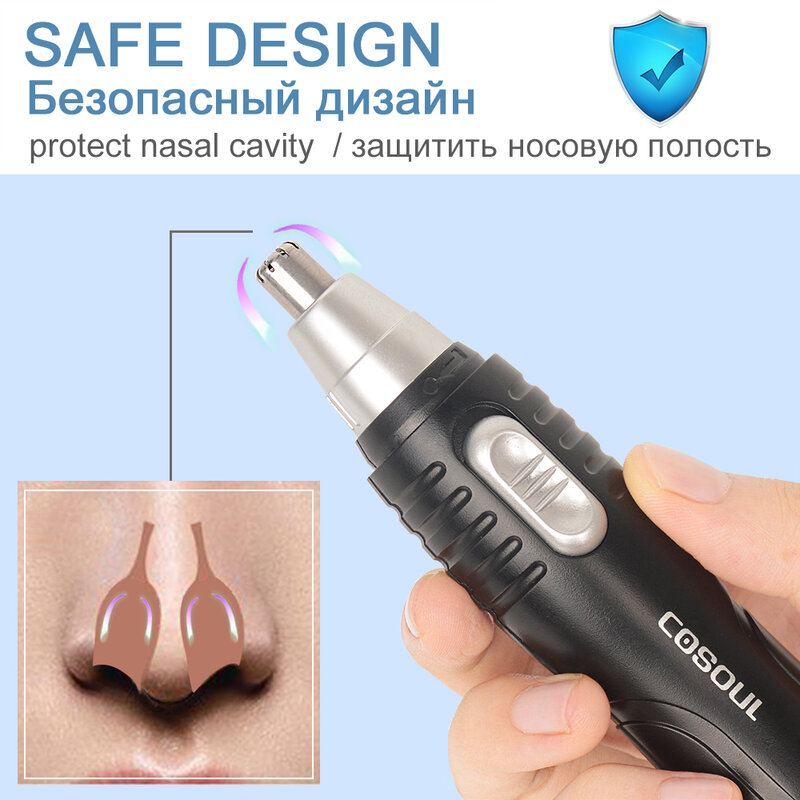 Nose Hair Trimmer Electric Removal Dual-blade Clipper Razor Shaver Trimmer Epilator High Quality Eco-Friendly
