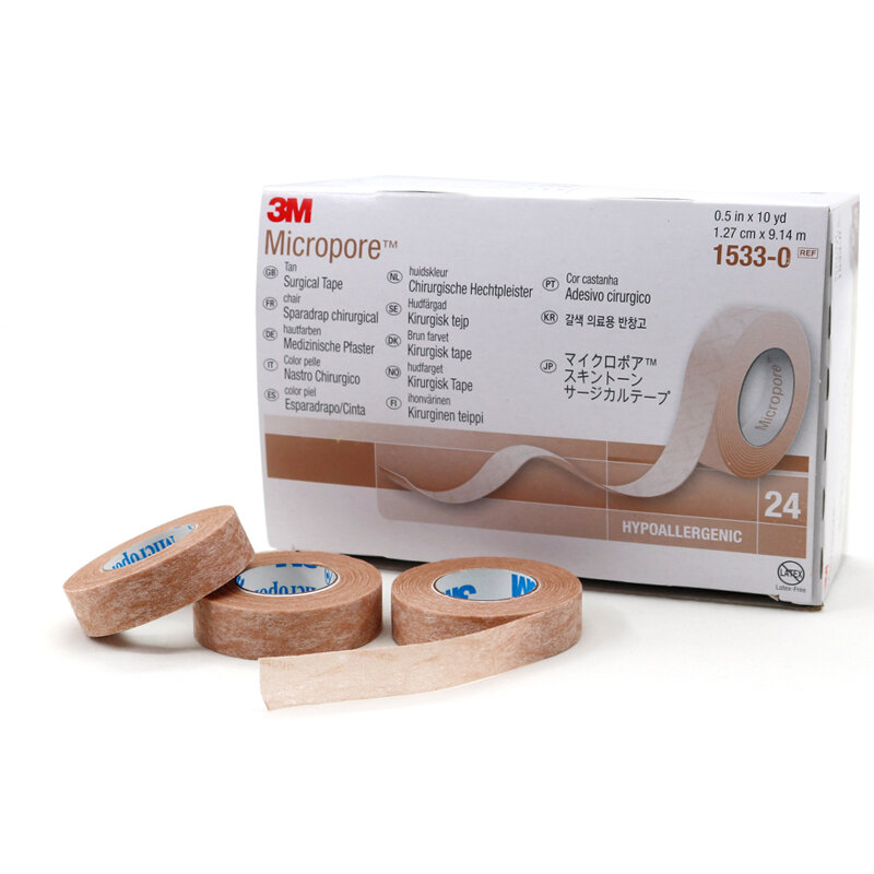 3M Micropore เทปขนตาเทปตา Lash Eyelash Tape Extensions เครื่องมือ Gentel ผิว Apprication Anti-Allergy เทป1533