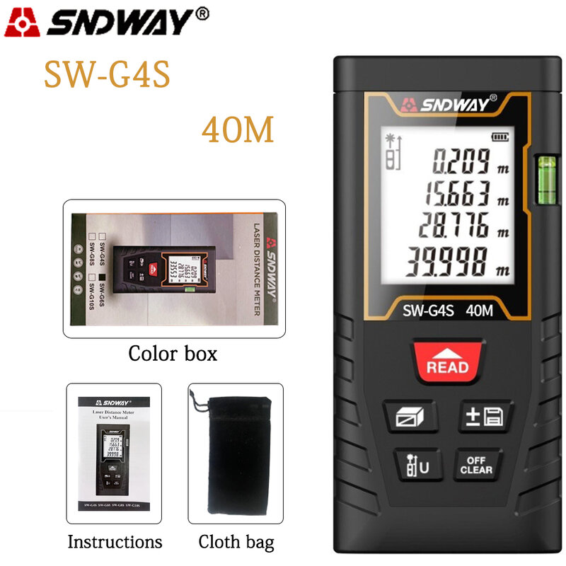 Sndway-レーザー距離計120m,100m,80m,60m,40m,角度計算ツール