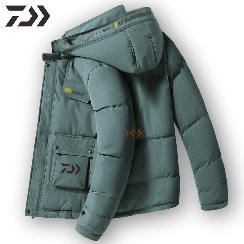 Новинка 2021, осенняя одежда Daiwa для рыбалки, Мужская дышащая уличная спортивная куртка для кемпинга и рыбалки, теплая одежда с капюшоном для р...