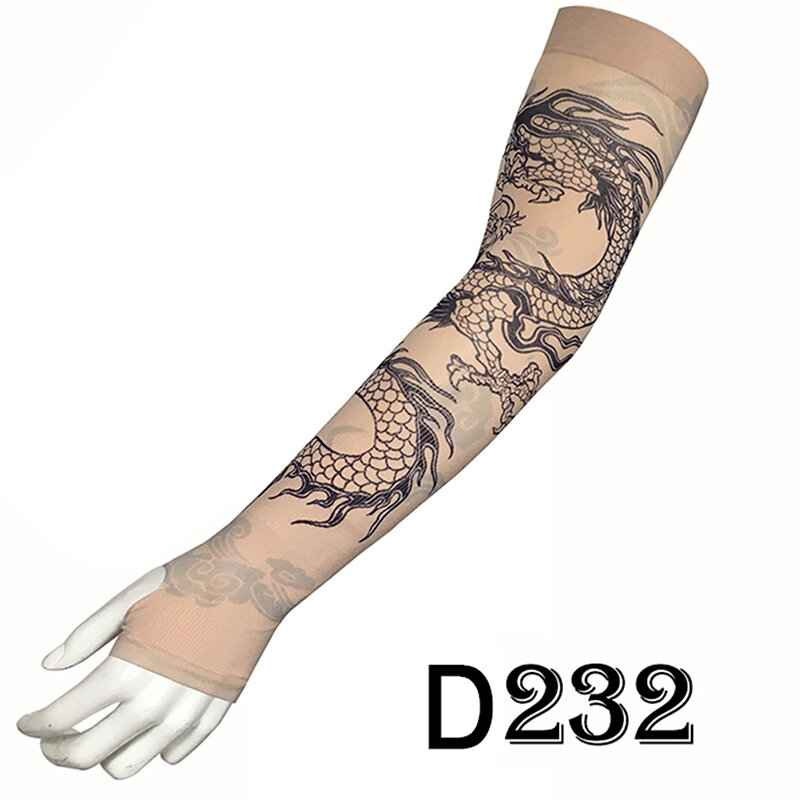 Modny tatuaż rękawy cieplejsze na zewnątrz tymczasowy fałszywy tatuaż cieplejszy rękaw Mangas Unisex rękaw ochronny UV