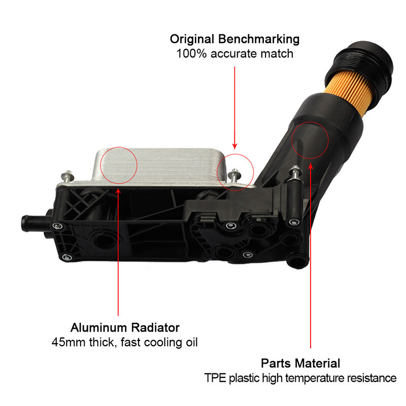 Dasbecan масляный фильтр для двигателя автомобиля масляный радиатор для 2011-2013 Chrysler Dodge Jeep Chrysler Ram 3,6 V6 5184294AE 5184294AD