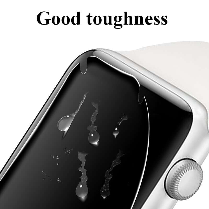 Wysoka przejrzystość ekranu ochraniacz włókna do zegarka Apple Series 6 SE 3 2 1 przezroczysta folia hydrożelowa do iWatch 5 4 38mm 40mm 44mm 42mm