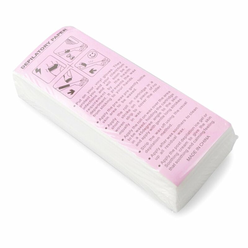 100Pcs Professional Hair Removal Waxing Strips Non-woven Fabric Waxing Papers Depilatory Beauty Tool For Leg Hairs Removal