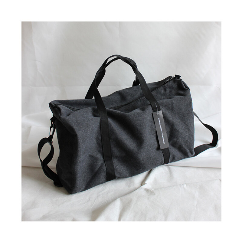 Travel Bag Korean Version Of the Simple Sports Handbag Literary Retro Canvas Large Capacity Tote Shoulder Bag