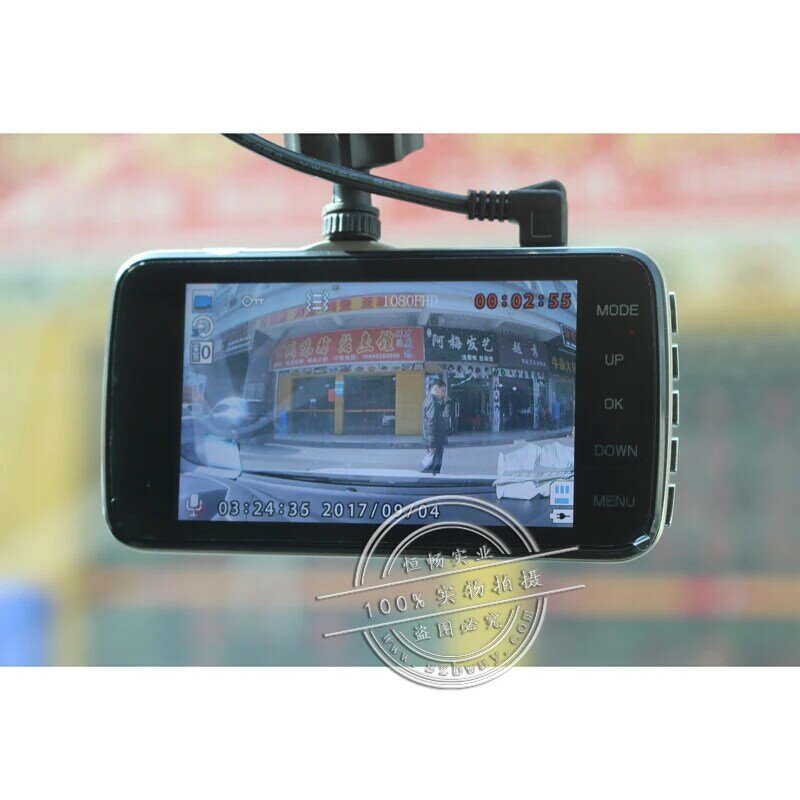 Perekam Video Dvr Mobil Kamera Dasbor 1080P Perekam Video dengan Kamera Tampilan Belakang 4 "Perekam Siklus Kamera Dasbor untuk Mobil Dvr Kamera Mobil