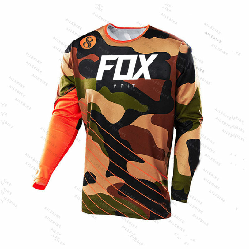 Camiseta de camuflaje para Motocross, Jersey para bicicleta de montaña, MX, BMX, Enduro, 2021