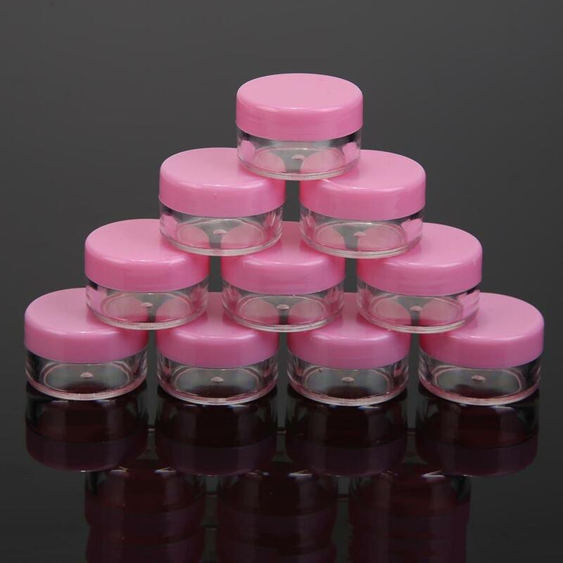 10Pcs 5g Cosmetic Empty Jar Pot di Ombretto In Polvere Pigmento di Trucco Viso Crema Contenitore Titolare di Stoccaggio di Bottiglie Di Bottiglia Riutilizzabile