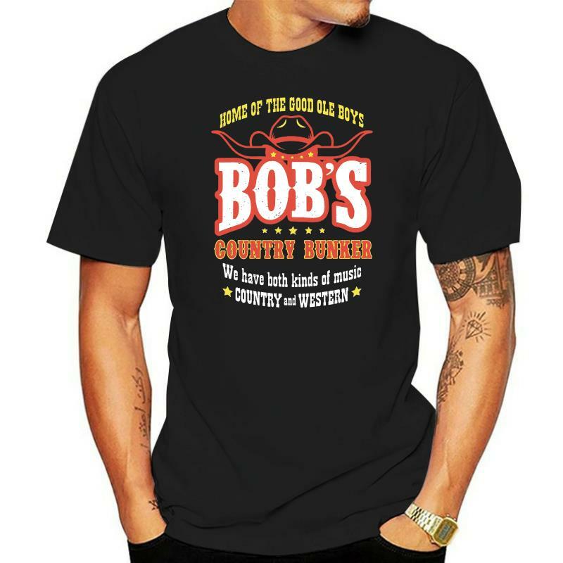 Blues brothers inspirado bob country bunker t-camisa-retro 80 filme de música 2019 moda algodão fino ajuste superior camisa de cor sólida