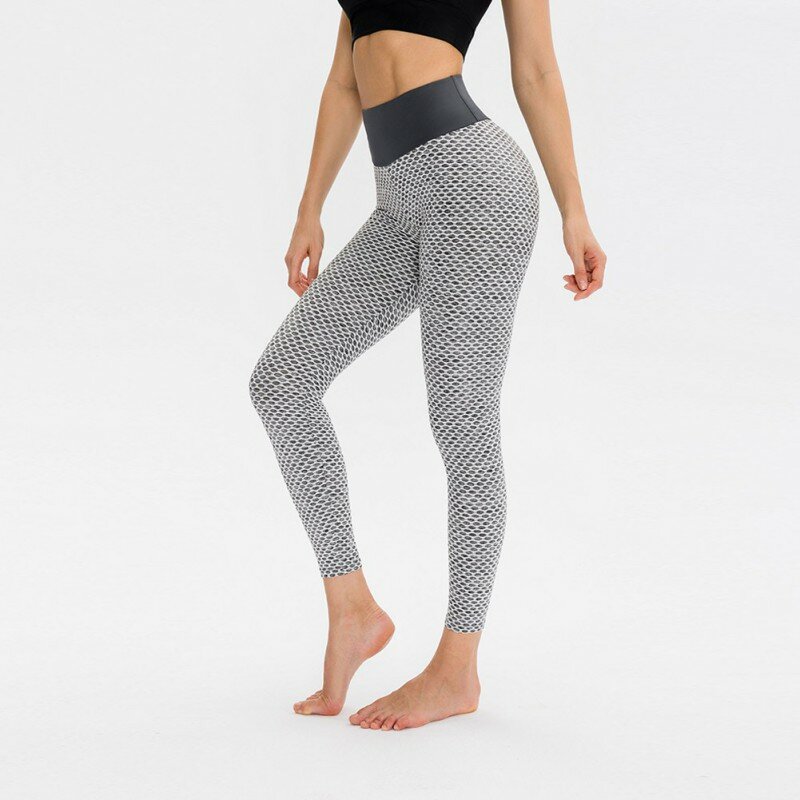 Mallas deportivas de secado rápido para mujer, Leggings ajustados con estampado geométrico para Yoga y Fitness