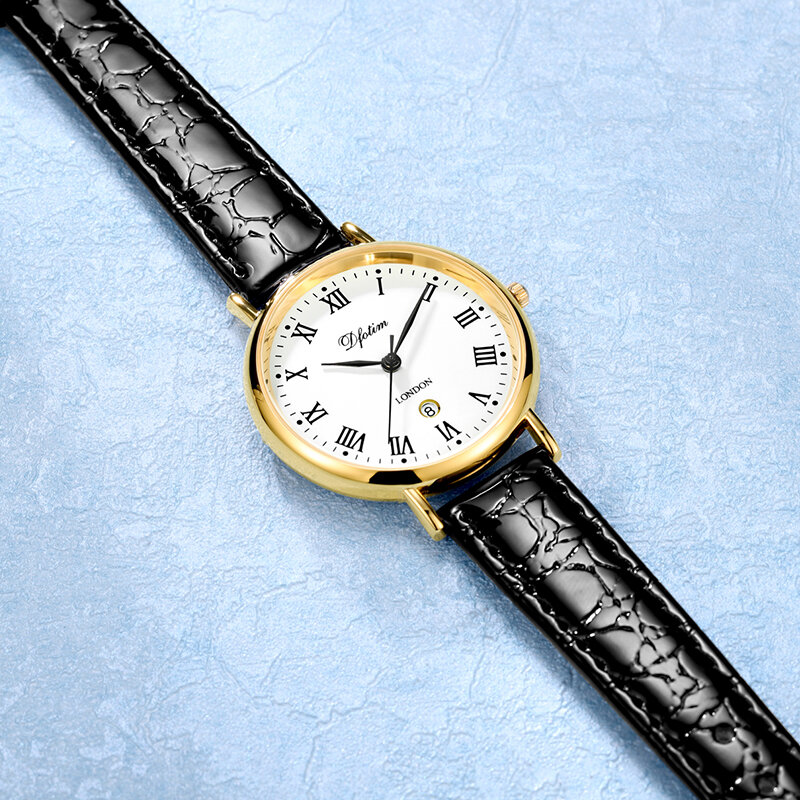 Mode décontracté femmes Lundon Style Quartz montres chronographe en cuir montre d'affaires dame Relogios Feminiinos horloge 2020