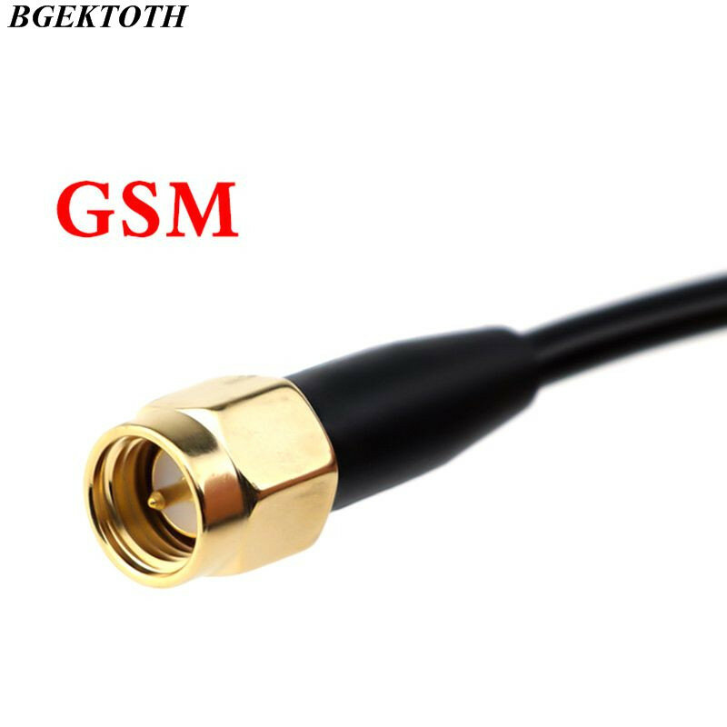 Antena de largo alcance GSM GPRS SMA, 900-1800MHZ, conector macho, parche de Radio, amplificador de Señal de Cable 3M