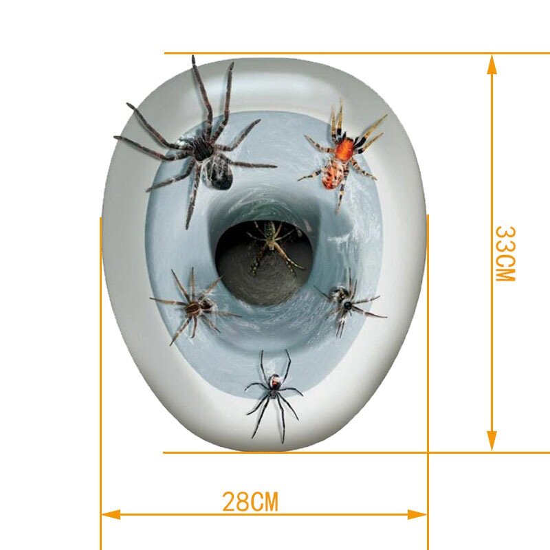 Pegatinas de casco de araña de terror para Halloween, accesorios de decoración de pared, escena de Horror, palo de inodoro, decoración del hogar, novedad de 2021