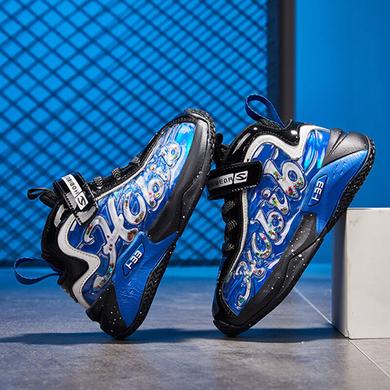 Sepatu Anak-anak Sneakers Kasual Anak Laki-laki Tahan Lama Kulit EVA Sol Lembut Antiselip Sepatu Bot Lari Anak Perlengkapan Aktivitas Luar Ruangan Tren