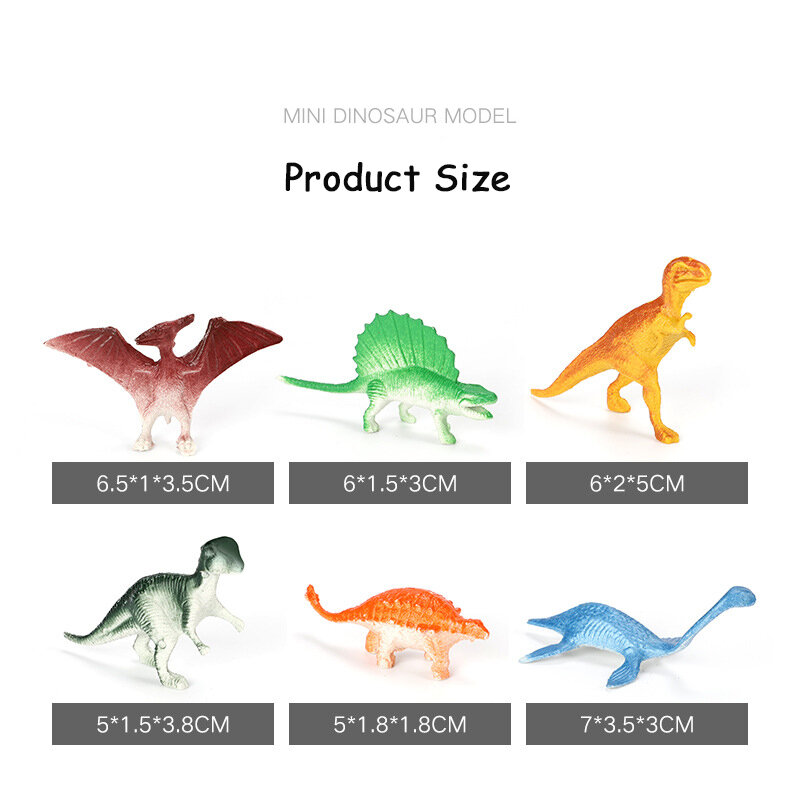 Mini modèle de dinosaure, jouets éducatifs pour enfant garçon, figurines de simulation, petites versions à offrir en cadeau, animal mignon, 10 pièces/lot,