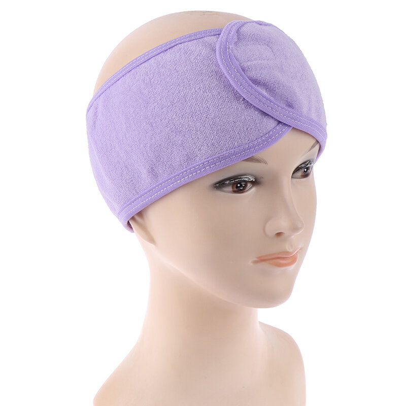 ขายส่งขนตา turban ความงามแต่งหน้าผ้าพันคอนุ่ม Toweling สปา Salon อุปกรณ์เสริม Make Up Tiara Headbands