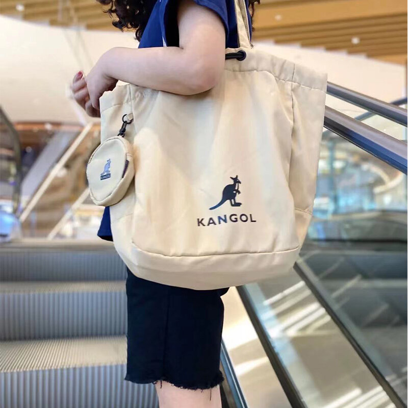 Модная нейлоновая женская сумка цвета хаки, сумка-тоут через плечо, школьная односторонняя сумка для покупок, кошелек, сумки Kangol на плечо