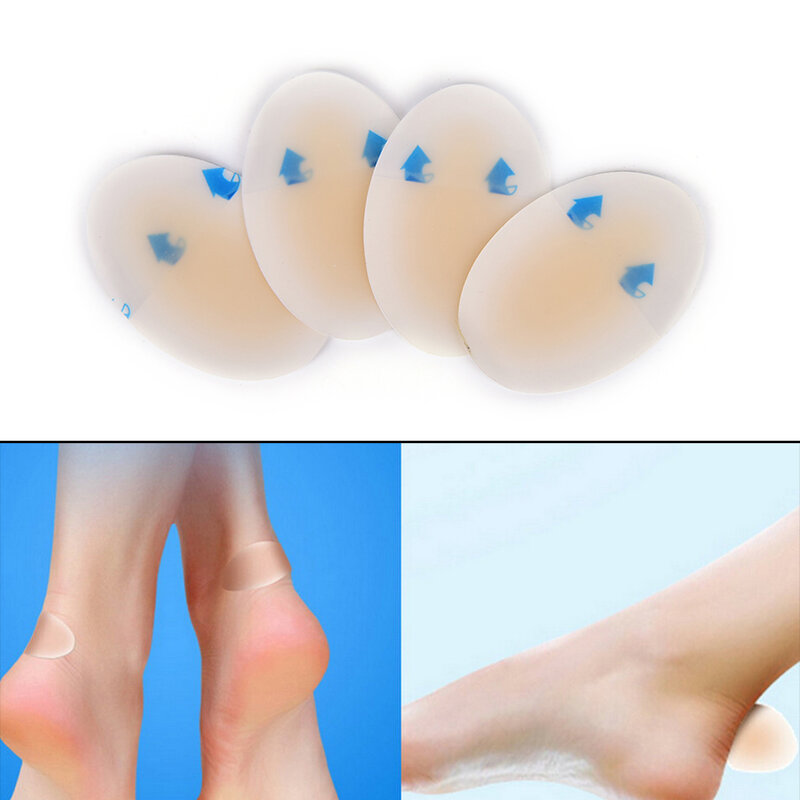 4pcs/6pcs Heel Anti-wearing Heel Sticker Adhesive Hydrocolloid Gel Blister Plaster Pedicure Patch Silicone Gel Soft Heel Sticker