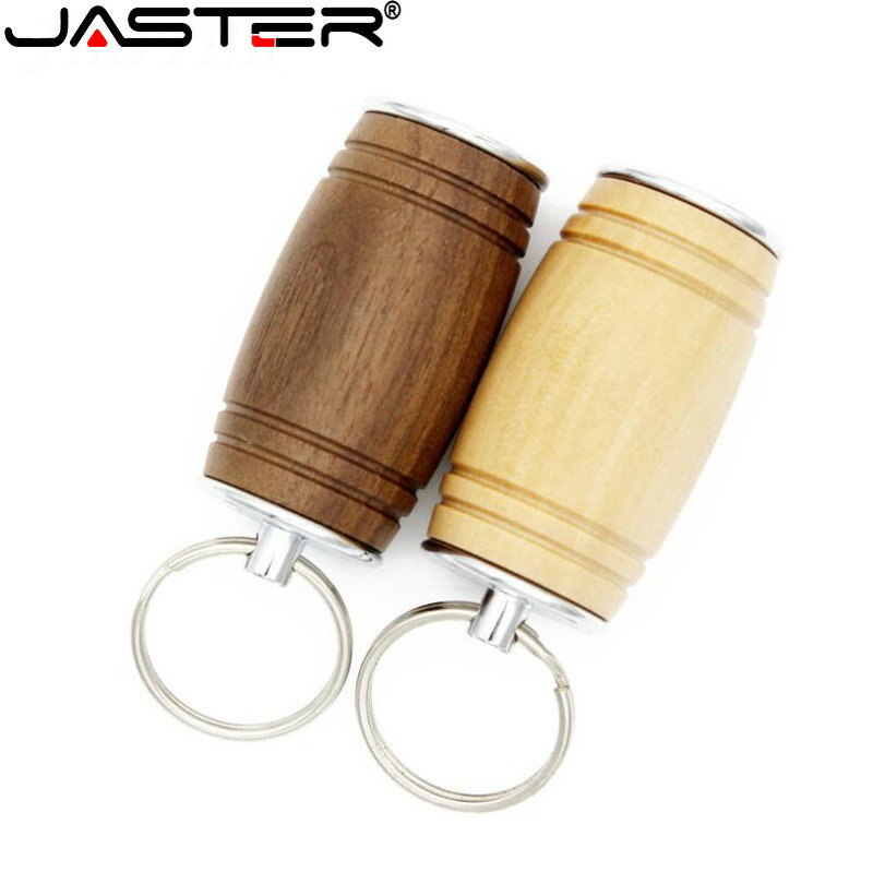 Jaster pen drive usb, pen drive de madeira vintage tipo barril de vinho, flash drive criativo usb