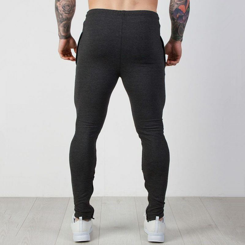 Штаны для фитнеса, мужские спортивные штаны, спортивные штаны для бега, повседневные хлопковые обтягивающие брюки, спортивные тренировочны...