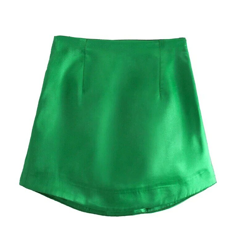Женская однотонная мини-юбка на молнии сбоку, светильник Кая Повседневная облегающая юбка