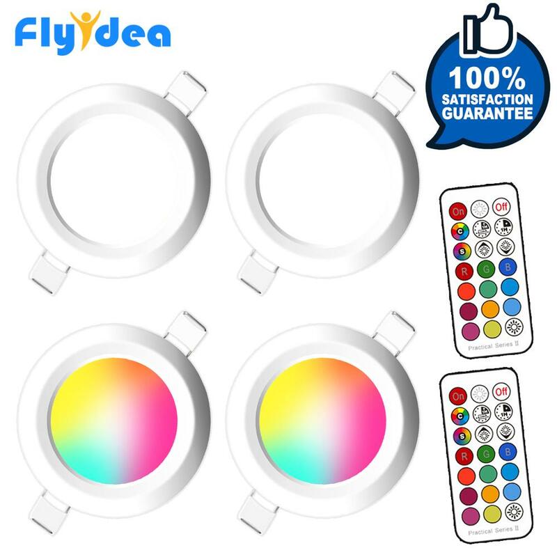 LED Downlight Recessed Round Spot Light 7W Smart Dimming Ceiling Lamp RGB Color Changing Warm Cold White AC 220V 110V Kitchen
