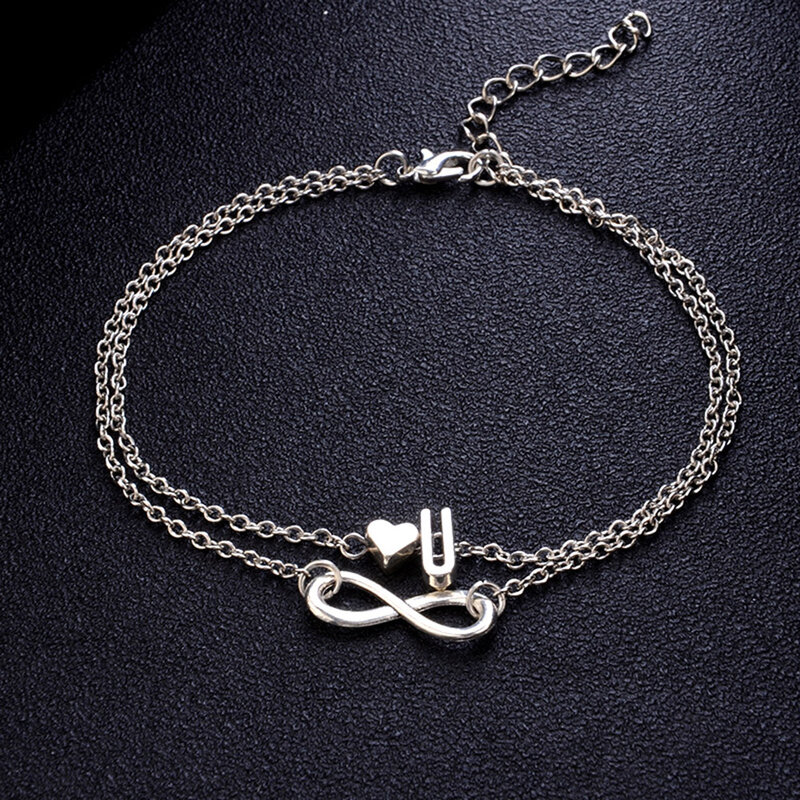 Bracelets de cheville en forme de cœur pour femme, bijoux de pied, Simple, à la mode, chaîne, cadeaux, nouvelle collection