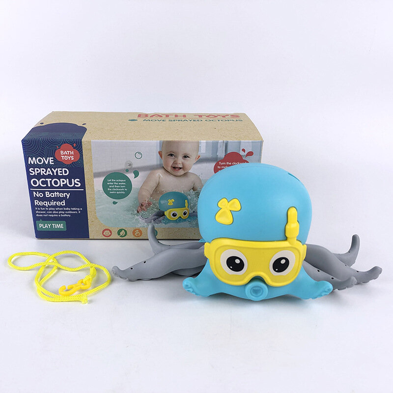 Jouet de bain pieuvre en mouvement, jouet d'horlogerie, Animal créatif et mignon