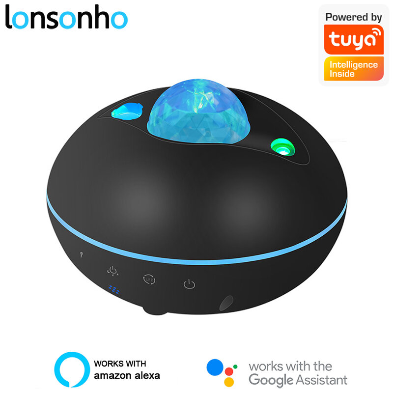 Lonsonho-Lámpara de proyector de estrella inteligente Tuya Smart Life, luz nocturna Led RGB, USB, Compatible con Alexa y Google Home