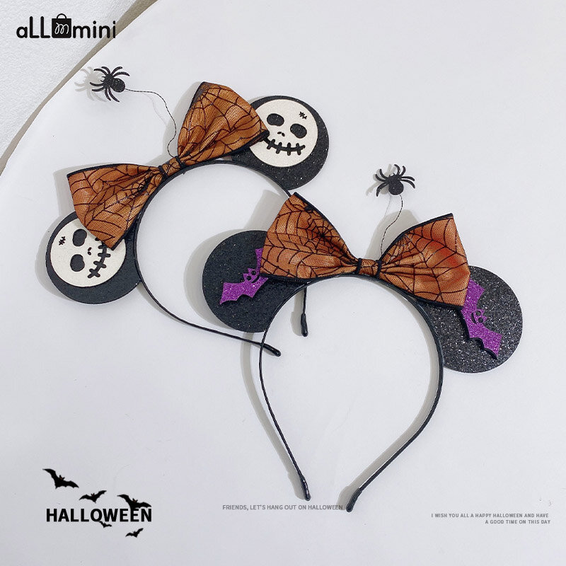 Diadema de calabaza para fiesta de Halloween, diadema de cabeza de calavera de murciélago, diadema de Diablo, accesorios para el cabello, sombrero de decoración
